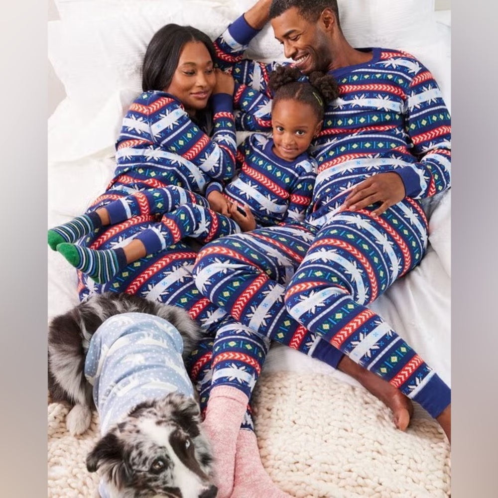 Hanna Andersson Adult Scandi Snowflake Fairisle Holiday Long John Pajamas XXL - Picture 10 of 10